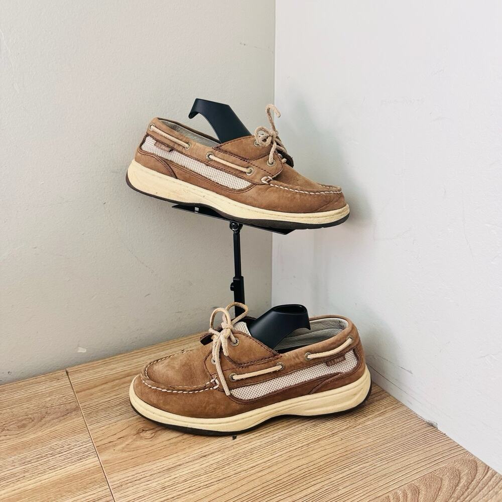L.L. Bean Brown Leather Boat Shoes Women’s Size 6 Wide